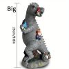1pc Dinosaur Gnomes Outdoor Garden Decorations, Miniature Dinosaur Gnomes Outdoor Statue For Patio Lawn Yard Decor Housewarming Garden Gift - 9.84inch