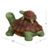 Mainstays Outdoor Turtle And Baby Garden Statuary, Weather-Resistant Yard Decor, 9.25 In L × 6 In W × 6 In H