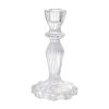 6' Decorative Clear Glass Taper Candle Holder, Small - 1 Pack