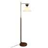 Contemporary Floor Lamp Zensa Brown Floor Lamp 110V, Standing Light for Living Room Centerpiece, Bedroom & Office Lighting