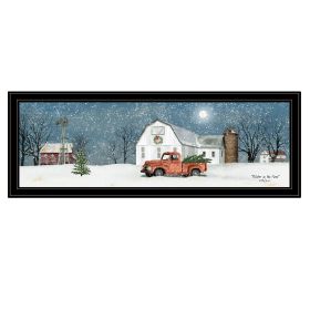 Trendy Decor 4U "Winter on The Farm" Framed Wall Art, Modern Home Decor Framed Print for Living Room