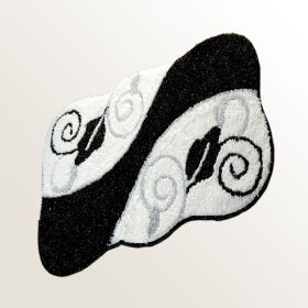 Naomi - [Modern Black & White] Luxury Home Rugs (27.5 by 55 inches)