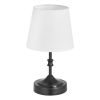 Cordless Table Lamp Rechargeable Battery Small Desk Lamp Fabric Shade Black