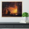 Sunrise in Yosemite Valley by Bierstadt Framed Print - 12" x 8" / 30cm x 20cm (approx) - Black/With White Edging