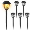 6Pack Solar Powered Stake Light Outdoor Decorative Landscape Lamp IP45 Waterproof Auto On Off Outdoor Light for Pathway Garden Yard Patio - 6Pcs