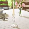 6' Decorative Clear Glass Taper Candle Holder, Small - 1 Pack