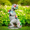 1pc Dinosaur Gnomes Outdoor Garden Decorations, Miniature Dinosaur Gnomes Outdoor Statue For Patio Lawn Yard Decor Housewarming Garden Gift - 9.84inch