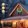 48in Pre-Lit Outdoor Christmas Wreath Decoration, LED Metal Holiday Decor for Home Exterior, Garden w/ 315 Lights, Bow - Green/Red - default title