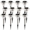 12Packs Solar Garden Lights Outdoor IP44 Waterproof Solar Pathway Lights Color Changing Landscape Lamps - 12Pcs