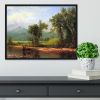 Wind River Mountains landscape in Wyoming by Bierstadt Framed Print - 12" x 8" / 30cm x 20cm (approx) - Black/No White Edging