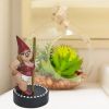 1pcs Gnome Figure Statue Crafts; Resin Women Pole Dancing Goblin Ornaments; For Garden Home Decor Bedroom Office Lawn (3.6*3.2*6.6inch) - A