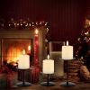 3Pcs Metal Candle Holders Iron Pillar Candle Plate Candle Stand Candlestick Table Centerpieces Wedding Party Festival Home Decor - B-black - CN