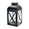 Decorative Black Metal Pillar Candleholder Lantern, 14", Large - 1 Pack