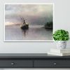 Shipwreck in Loring bay Alaska by Bierstadt Framed Print - 12" x 8" / 30cm x 20cm (approx) - Black/With White Edging