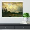 Thunderstorms in the Rocky Mountains by Bierstadt Framed Print - 12" x 8" / 30cm x 20cm (approx) - Black/With White Edging