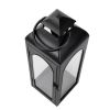 Black Metal Lantern Candle Holder, 18", Medium - 1 Pack