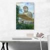 Great Statue Amida Buddha at Kamakura Daibutsu Priest's Garden 1887 - 12" x 8" / 30cm x 20cm (approx) - Standard Framed Canvas Print