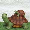 Mainstays Outdoor Turtle And Baby Garden Statuary, Weather-Resistant Yard Decor, 9.25 In L × 6 In W × 6 In H