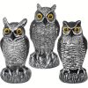 1pc Owl Decoy To Scare Birds Away, Fake Owl Scarecrows, Pigeon Deterrent, Plastic Owl Statue For Outdoor Garden Balcony Porch Yard - HBXMTY-2018-3
