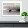 Shipwreck in Loring bay Alaska by Bierstadt Framed Print - 12" x 8" / 30cm x 20cm (approx) - Black/With White Edging