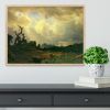 Thunderstorms in the Rocky Mountains by Bierstadt Framed Print - 12" x 8" / 30cm x 20cm (approx) - Black/With White Edging