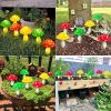 Solar Mushroom Light; Multi-Color Changing LED Outdoor Flowers Garden Courtyard Yard Patio Outside Christmas Holiday Decor - Solar 12Lights