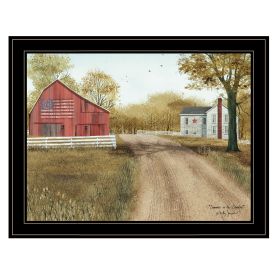 Trendy Decor 4U "Summer in the Country" Framed Wall Art, Modern Home Decor Framed Print for Living Room (Color: as Pic)